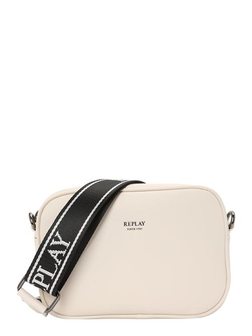 REPLAY Skuldertaske  sort / offwhite