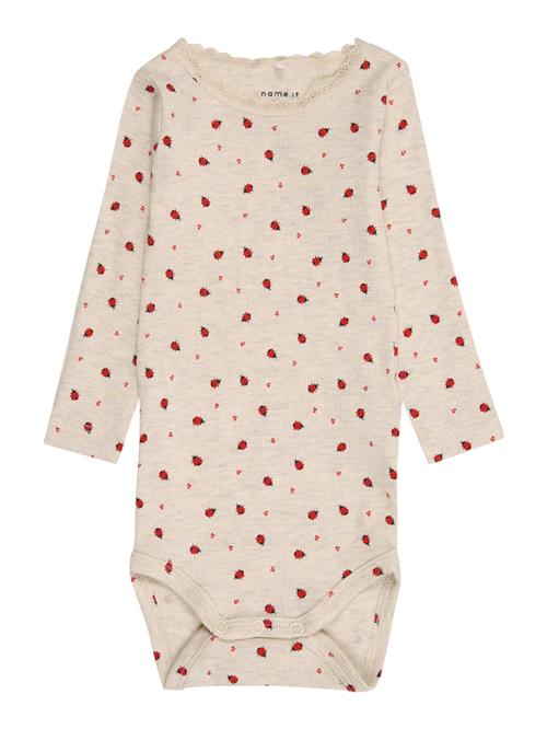 NAME IT Sparkedragt/Body 'NBFDAB'  beige / rød / sort