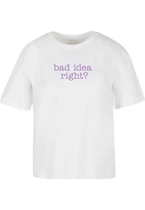 Miss Tee Shirts 'Bad Idea'  lavendel / hvid