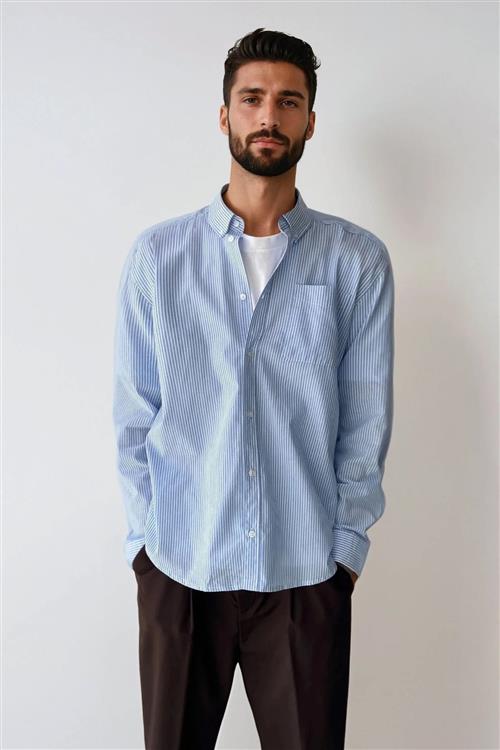 Originale Performance Oxford Skjorte - Lyseblå/ Hvid - 3XL - TeeShoppen