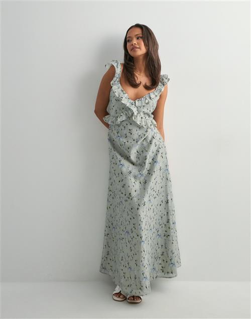 Only - Blomstret - Onlshyla Frill Long Dress Wvn
