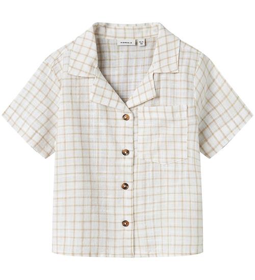 Se Name It Skjorte k/æ - NmmHalom - Bright White ved KidsWorld