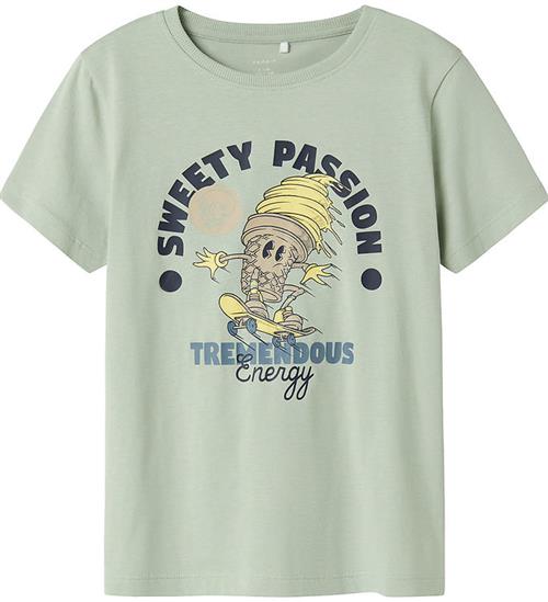 Name It T-shirt - NkmJalka - Aqua Gray/Lemon Meringue