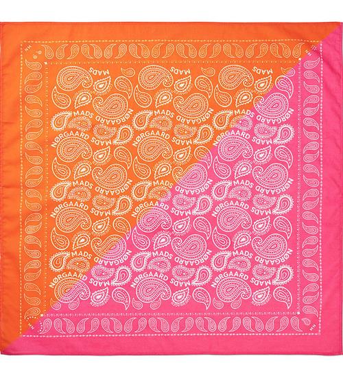 Mads Nørgaard Tørklæde - Soft Cotton Paisley - Pink/Orange