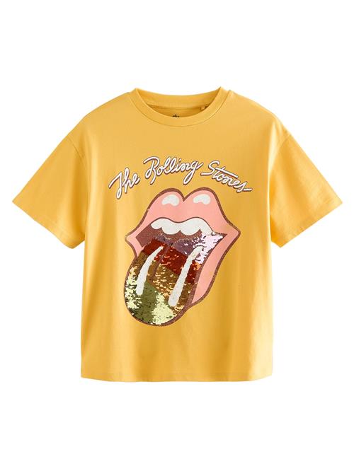 Se Next Bluser & t-shirts 'Rolling Stones Band'  gylden gul / lyserød / burgunder / hvid ved About You