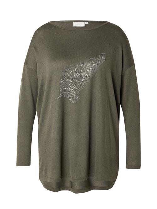 ONLY Carmakoma Shirts 'CARMALBA'  mørkegrøn / sølv