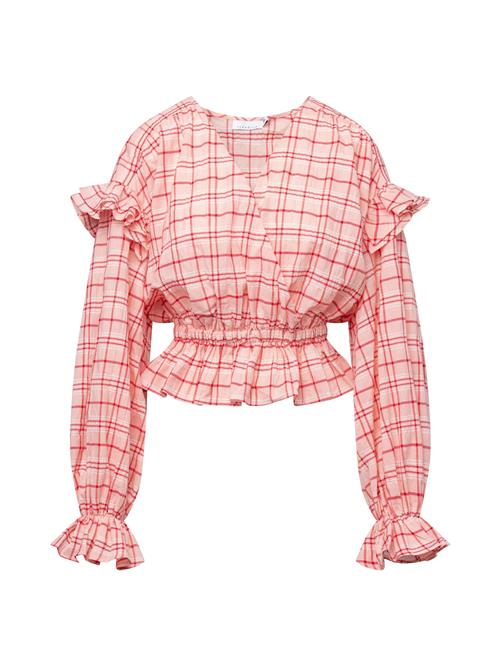Laurella Bluse  lyserød / rød / hvid