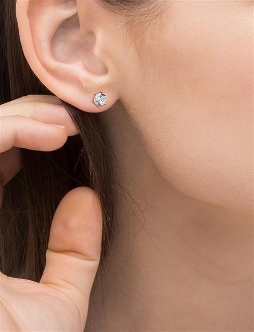 Lady Small Ear Clear SNÖ Of Sweden Silver