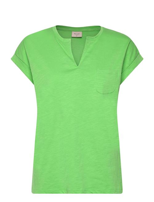 T-Shirt From Freequent In A Soft Material. The T-Shirt Has A Simple Silhouette W FREE/QUENT Green