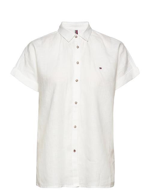 Linen Relaxed Shirt Ss Tommy Hilfiger White