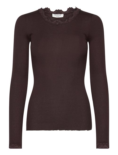 Silk T-Shirt W/ Lace Rosemunde Brown