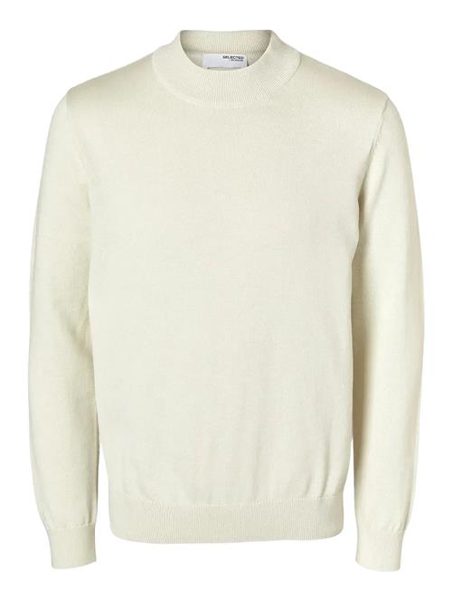 Slhrobert Ls Knit Mock Neck Selected Homme Cream