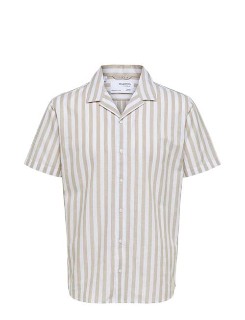 Slhrelaxsun Shirt Ss Resort Selected Homme Beige