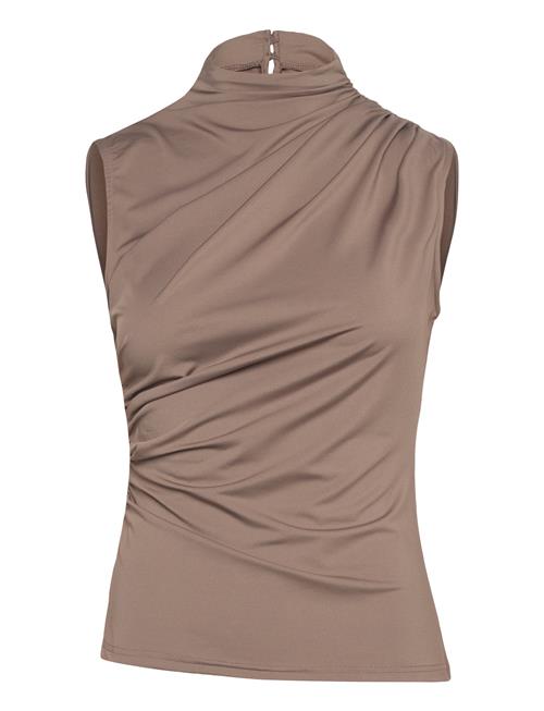 Rwbillie Sl Drape Top Rosemunde Brown