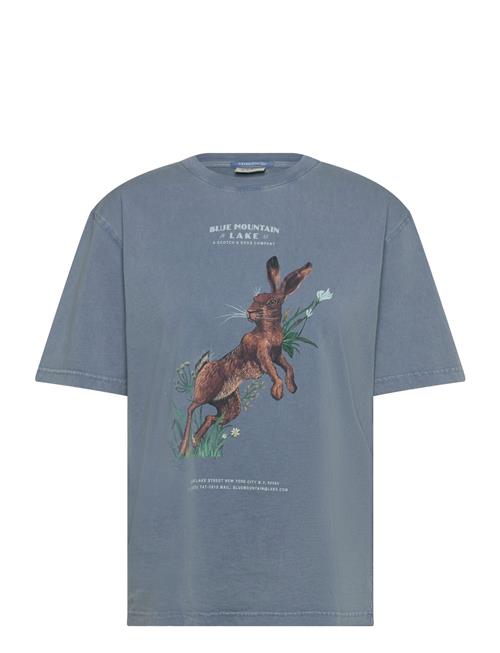 Washed Artwork Loose T-Shirt Scotch & Soda Blue