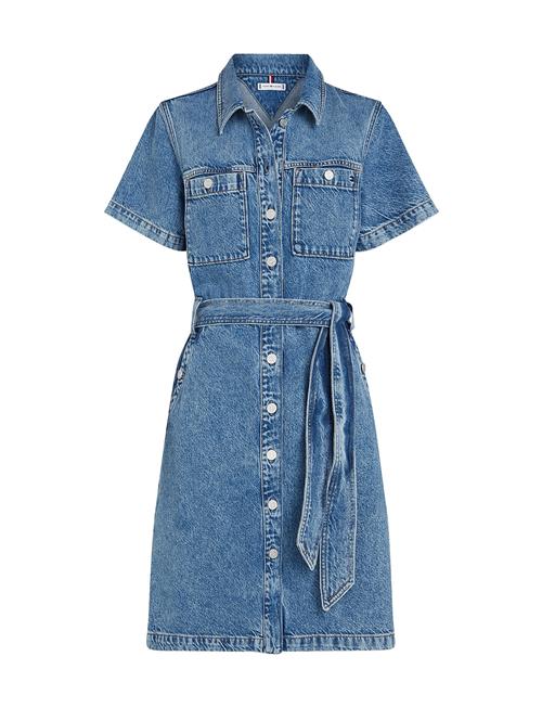 Dnm Ss Knee Belted Dress Ali Tommy Hilfiger Blue