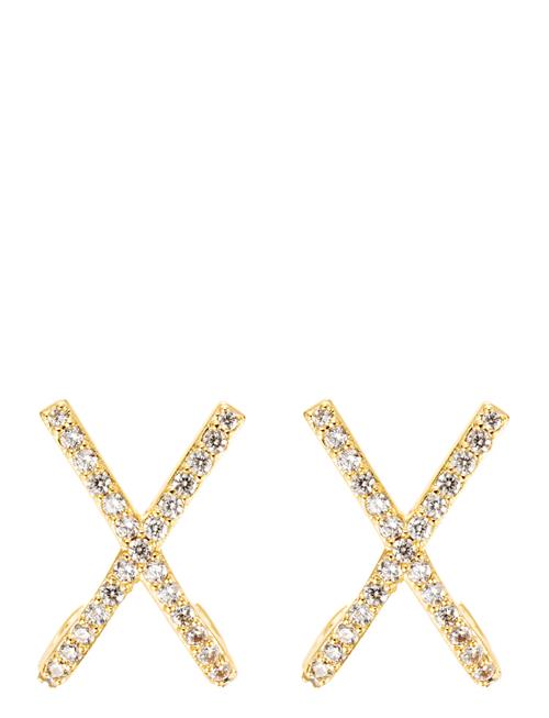 Cross Earring Large By Jolima Gold