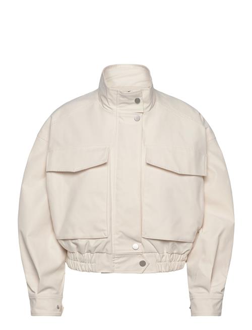 Cmbommi-Jacket Is A Short Bomber Jacket In A Crisp Material With Box Pleat On Th Copenhagen Muse Cream
