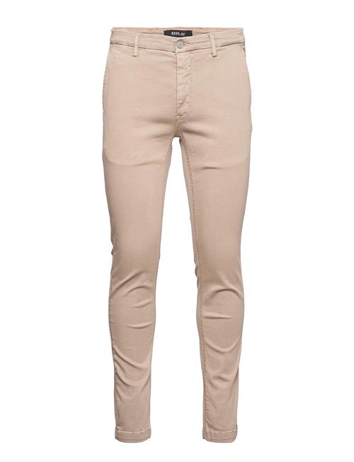 Zeumar Trousers Slim Hyperchino Color Xlite Replay Beige