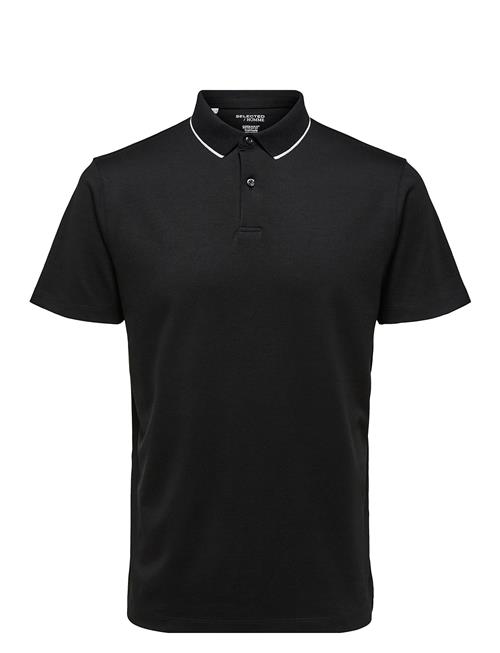 Slh Leroy Coolmax Ss Polo B Selected Black