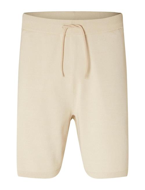 Slhteller Knit Shorts Selected Homme Beige