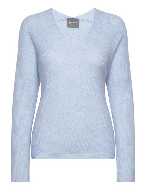 Thora V-Neck Knit MOS MOSH Blue