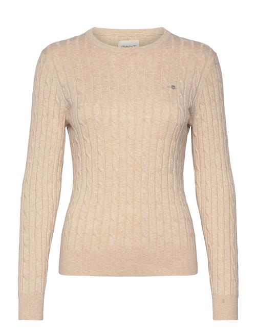 Stretch Cotton Cable C-Neck GANT Beige