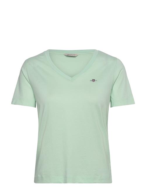 Reg Shield Ss V-Neck T-Shirt GANT Green