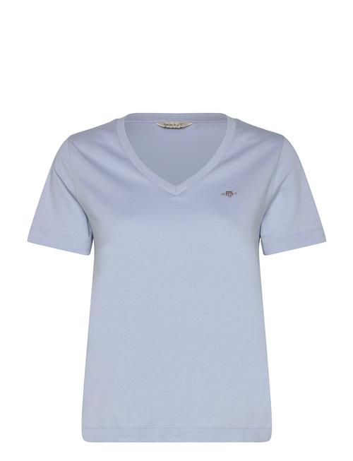 Reg Shield Ss V-Neck T-Shirt GANT Blue