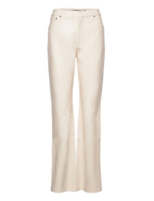 Textured Straight Pants ROTATE Birger Christensen Cream