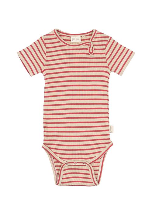 Body S/S Modal Striped Petit Piao Red