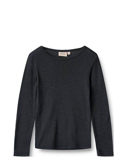 Wool T-Shirt L/S Alfie Wheat Navy