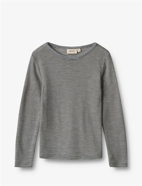 Wool T-Shirt L/S Alfie Wheat Navy