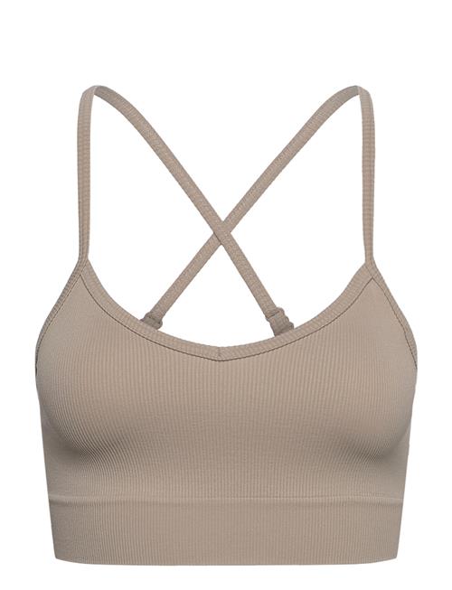 Collective Rib Strap Sports Bra W Craft Beige
