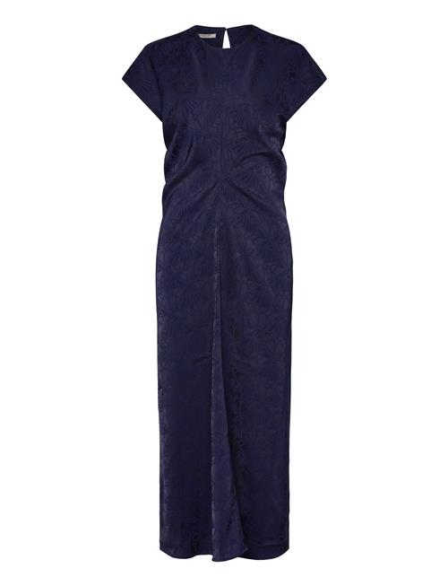 Satin Jacquard Midi Dress Scotch & Soda Navy