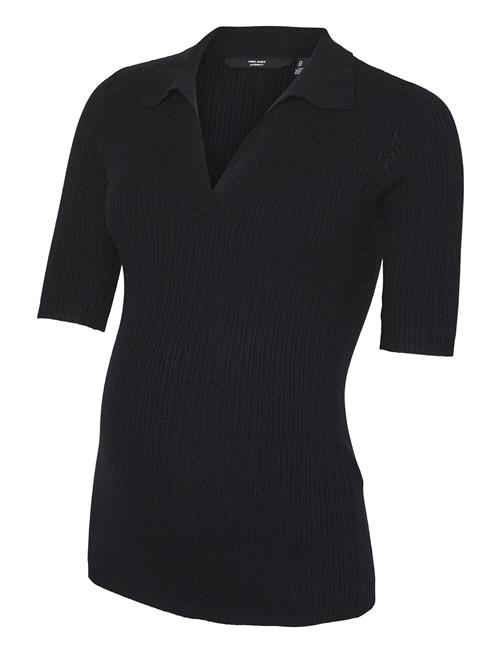 Vmmholly 2/4 Polo Pullover Ga Noos Vero Moda Maternity Black