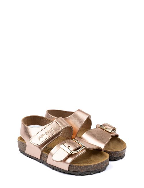Bio Velcro Sandal Pom Pom Pink