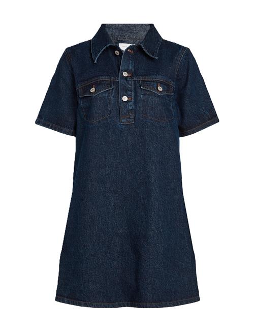 Popover Denim Dress Dark Ck Blue Calvin Klein Jeans Blue