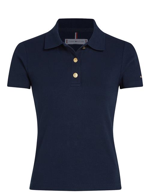 Slim Gold Button Polo Ss Tommy Hilfiger Navy
