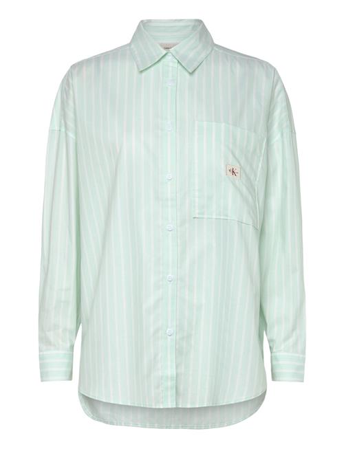 Summer Poplin Over D Shirt Calvin Klein Jeans Green