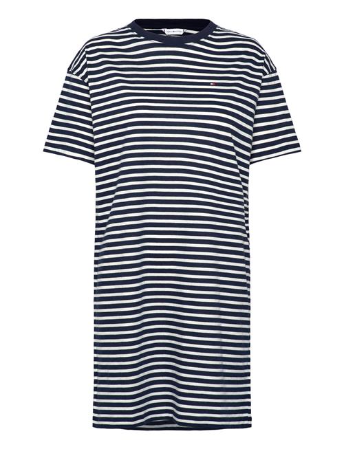 Stripe Ss T-Shirt Dress Tommy Hilfiger Navy