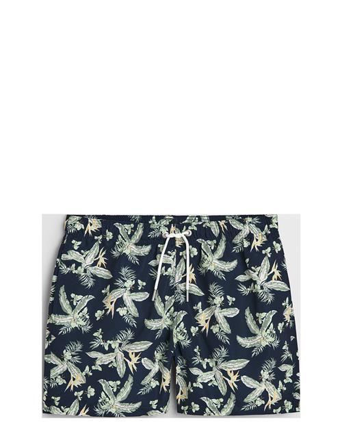 Tropical Leaves Print Swim Shorts GANT Patterned