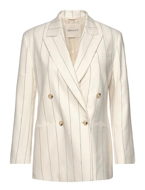 Pinstripe Linen Club Blazer GANT White