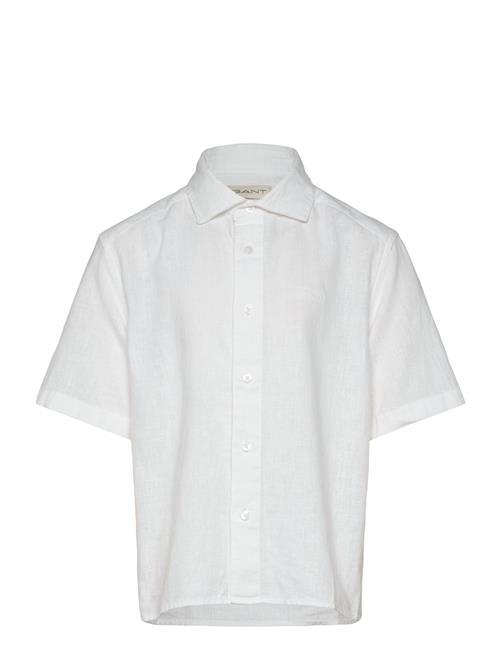 Cotton Linen Ss Shirt GANT White
