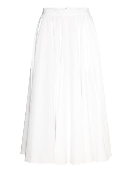 Se Midi Cotton Skirt GANT White ved Booztlet