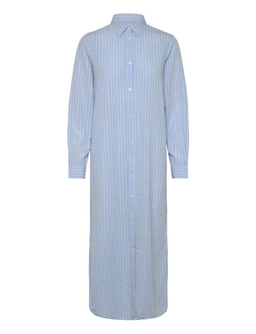 Rel Tonal Striped Seersucker Dress GANT Blue