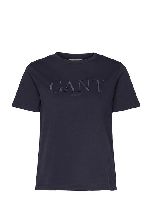 Reg Tonal Graphic Ss T-Shirt GANT Navy