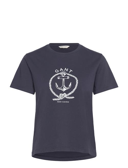 Reg Graphic Ss T-Shirt GANT Navy