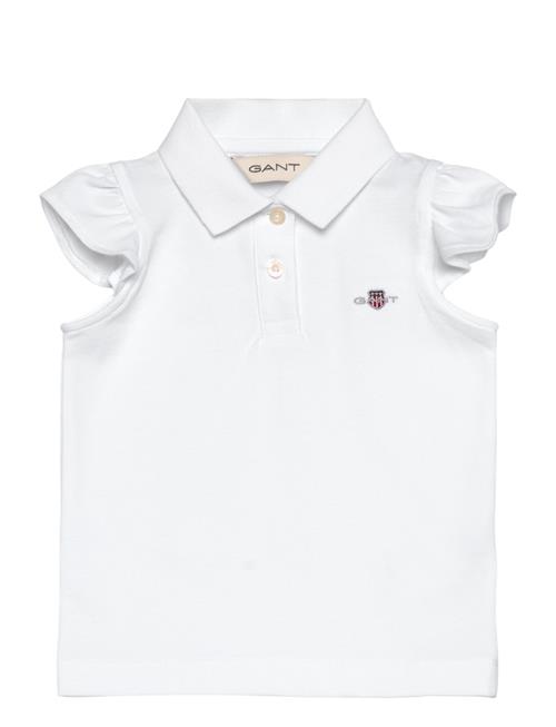 Ruffled Shield Pique Top GANT White