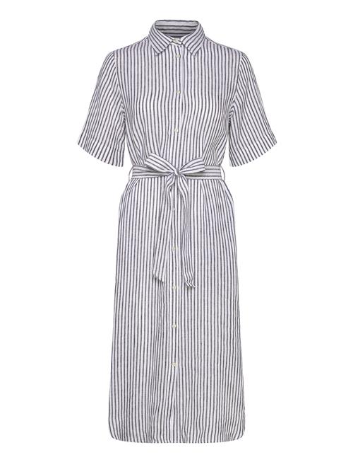 Reg Linen Striped Shirt Dress GANT Blue
